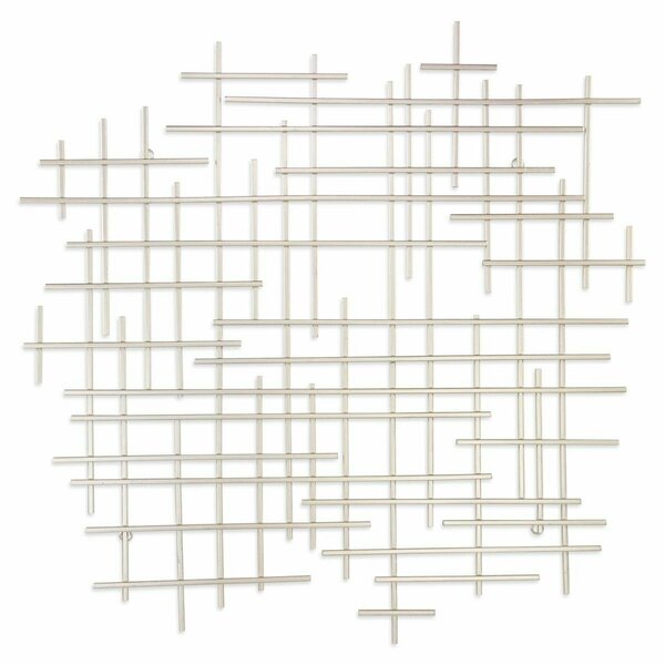 H2H Iquara Abstract Metal Wall Art Silver - Small H22848587